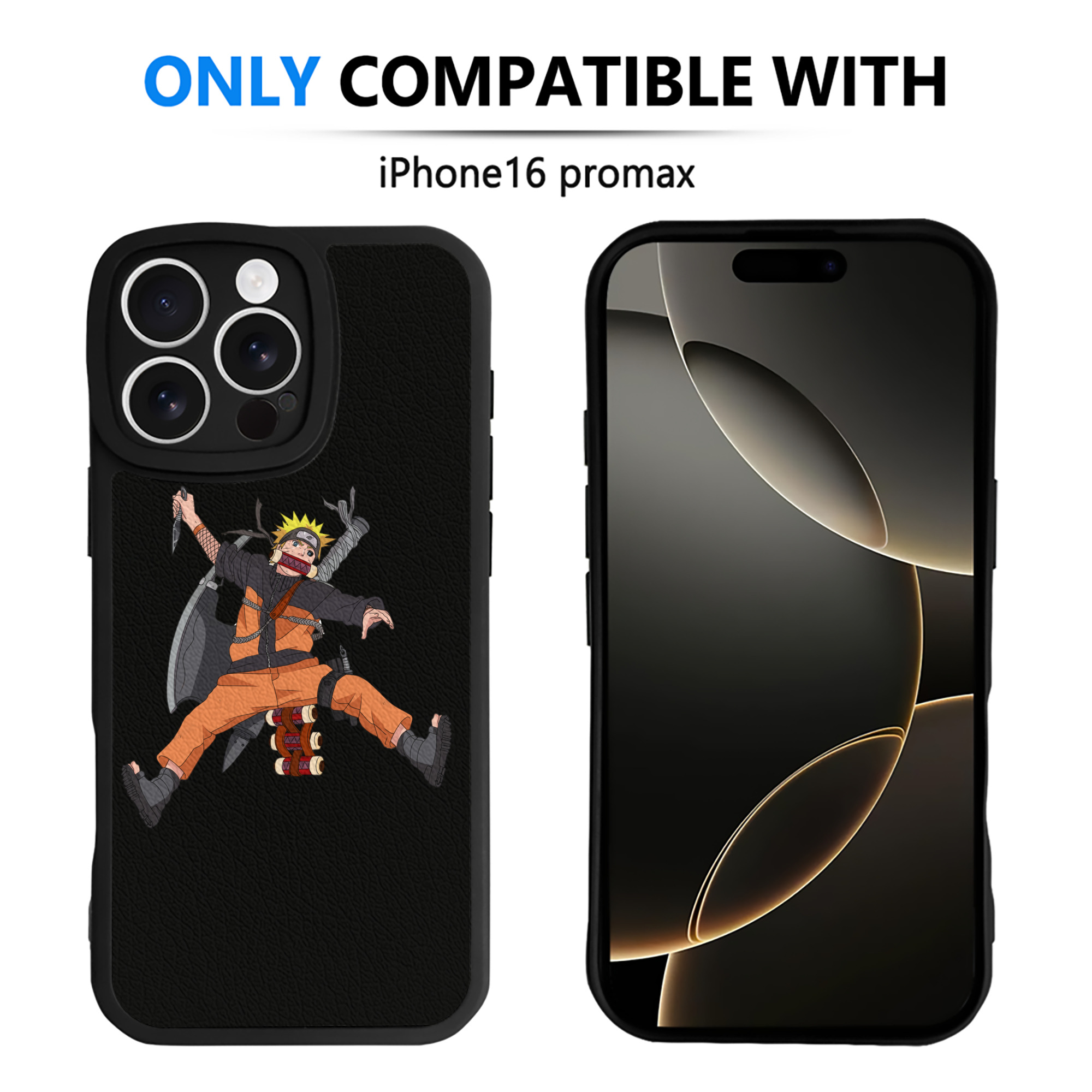 （画像用） NARUTO -ナルト- うずまき ナルト Uzumaki Naruto 【iPhone 16シリーズ対応】シリコンスマホケース（レザー調） 材質：シリコン